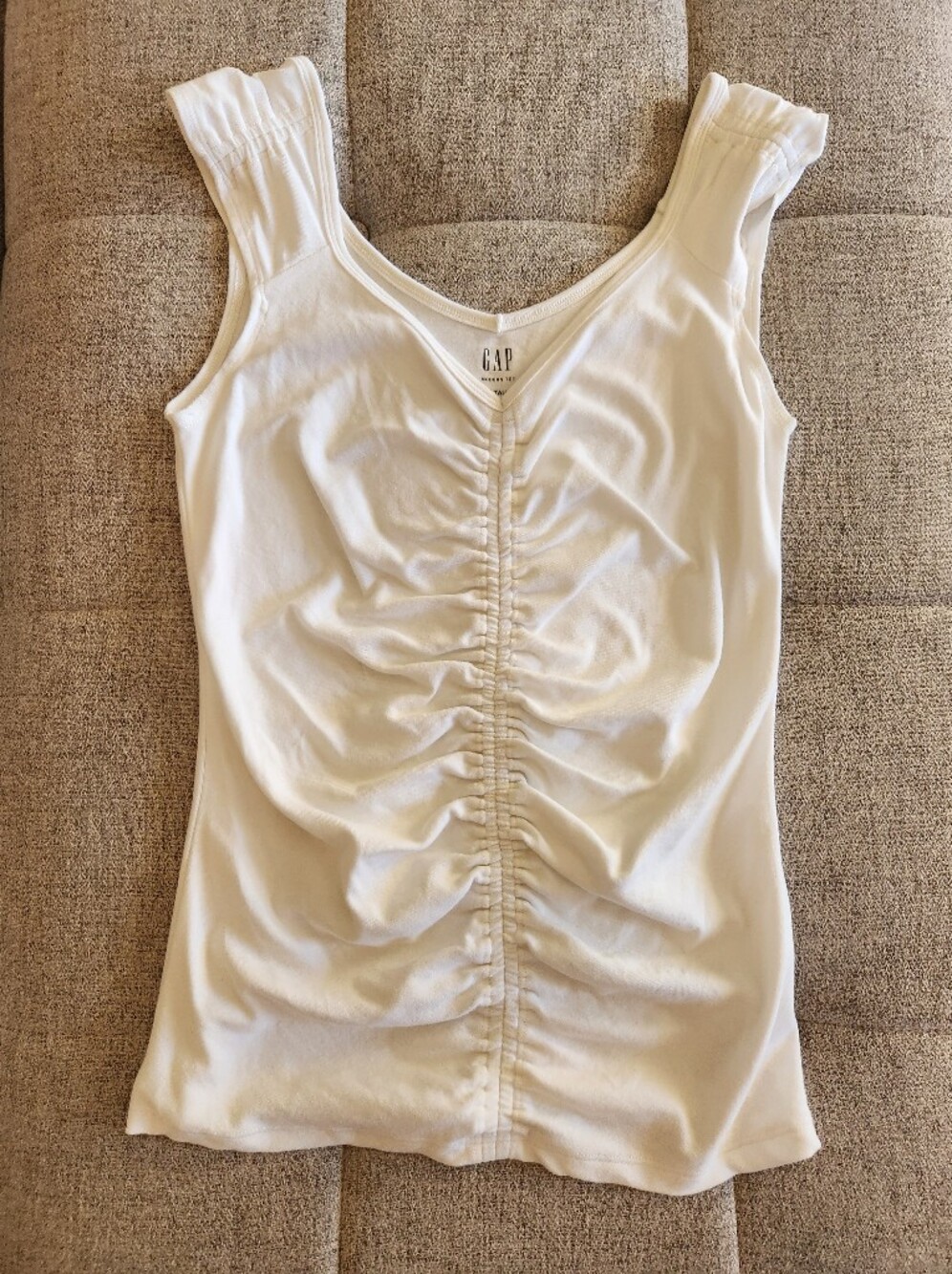 GAP White Cinched-Waist Camisole Tank medium Tall